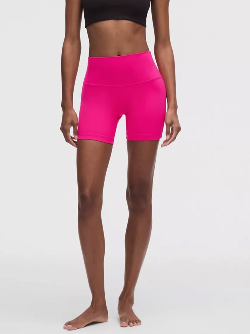lululemon High-Rise Bike Shorts in Hot Pink